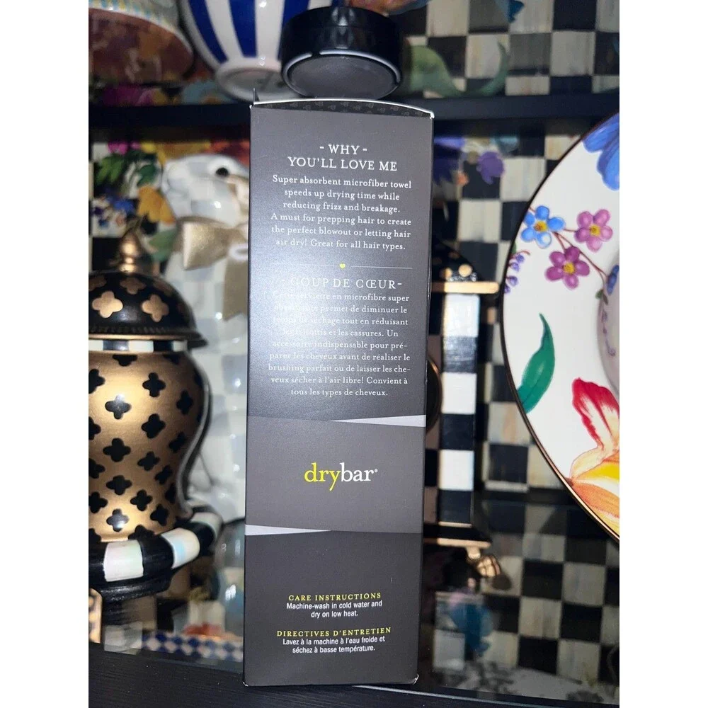 Drybar Dry Martini Microfiber Hair Wrap Towel Great For Travel - NIB